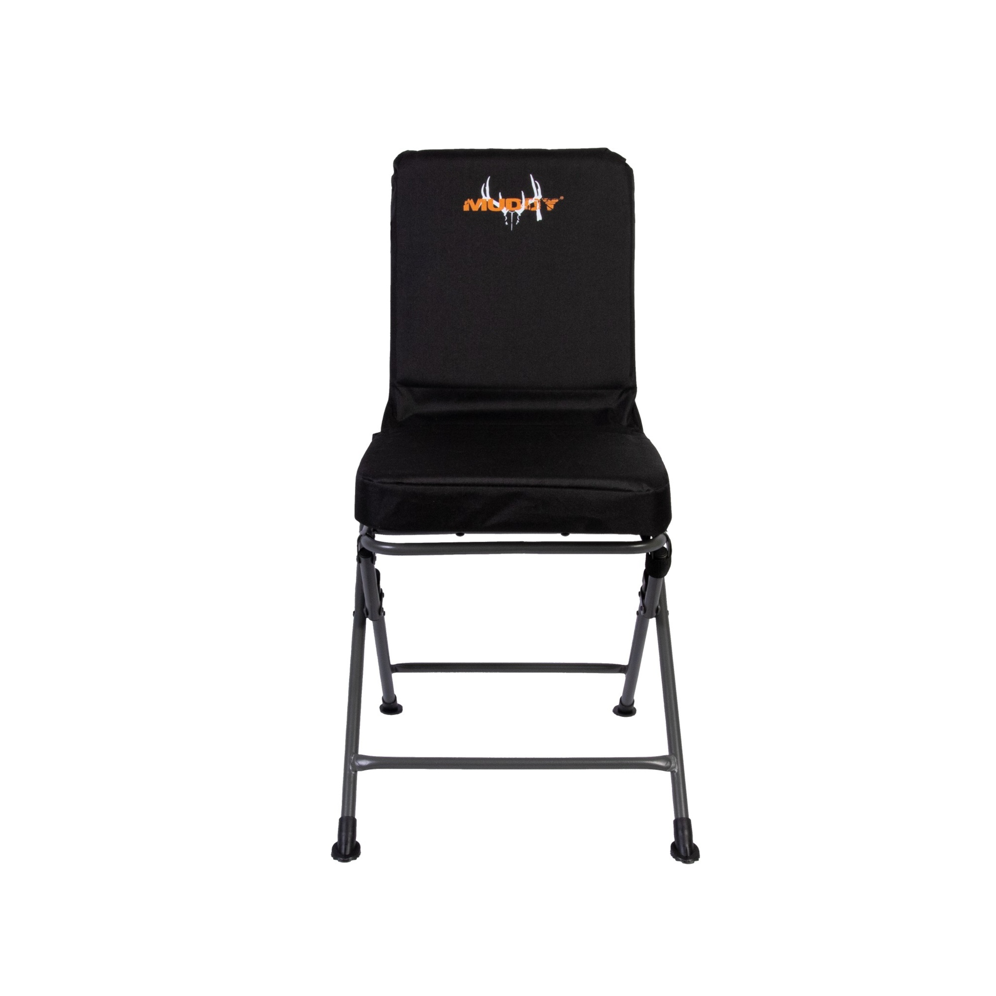 Muddy Padded Swivel Chair - Powder-Coated Steel Frame, 2in. Foam Seat, Black, Model# MUD-PSCHR